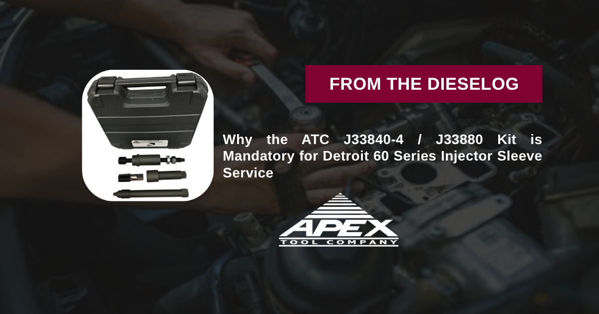 ATC J33840-4 J33880 Injector Nozzle Sleeve Remover Installer Kit Detroit 60 Series Master Kit Layout